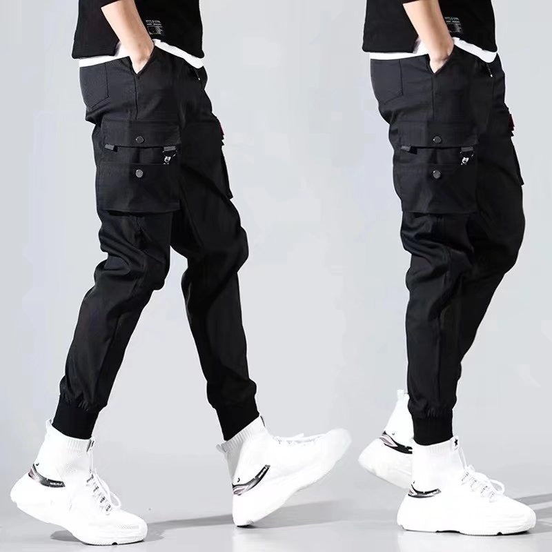 Trendy Cargo Pants for Men 2025 New Korean Style Jogger Versatile Casual Pants Functional Style Youth Long Pants Men