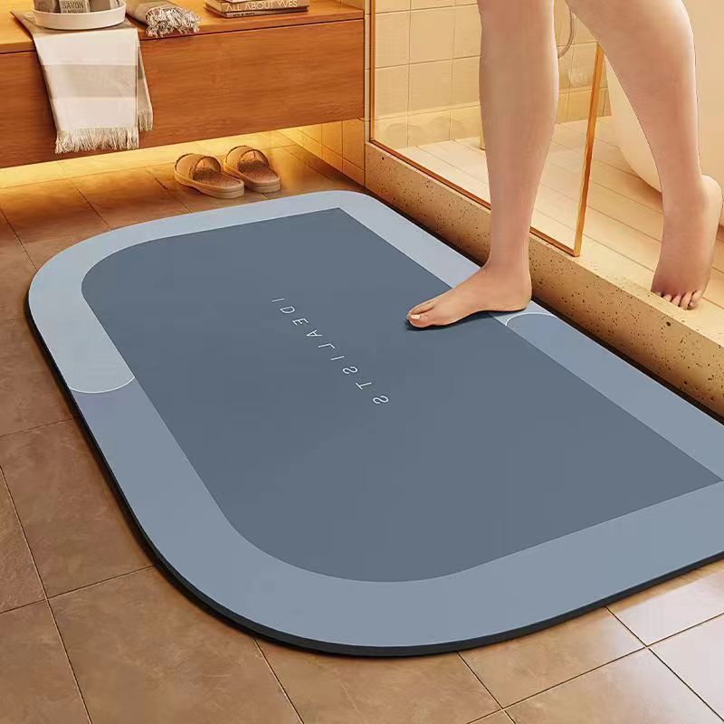Bathroom Diatom Mud Water-Absorbent Non-Slip Floor Mats Entrance Door Mats Bathroom Quick-Drying and Stain-Resistant Floor Mats