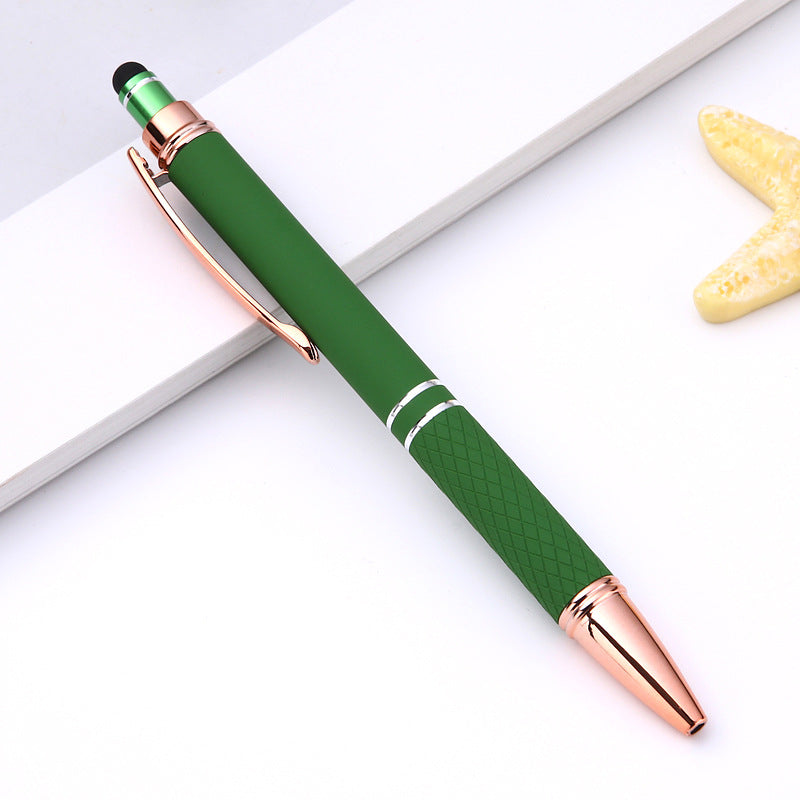 Creative Press Pen Metal Ballpoint Pen Aluminum Rod Spray Glue Ballpoint Pen Hotel Pen Advertising Pen Printable Logo