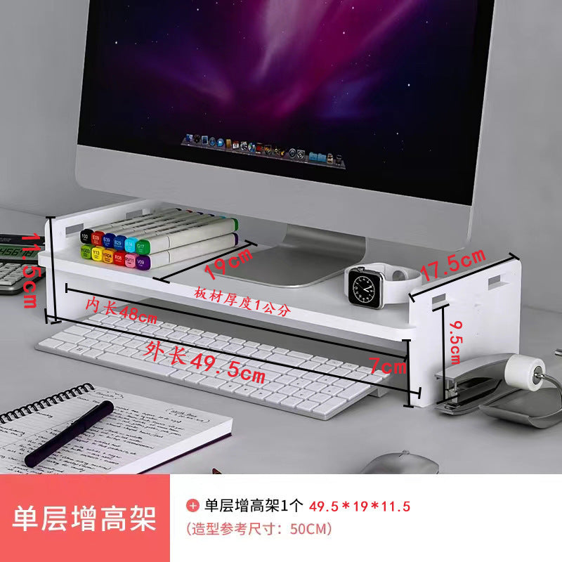 Desktop Monitor Computer Elevated Double-Layer Display Stand Office Desk Elevated Multi-Functional Storage Rack