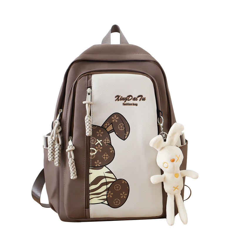 Casual college style large capacity Korean style student schoolbag 2024 new contrast color Korean style junior high school student backpack