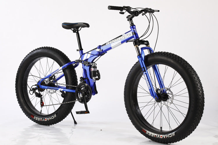 Outdoor Folding Snow Bike Soft Tail Mountain Bike 4.0 Wide Big Tire Variable Speed 26 ATV bicycle