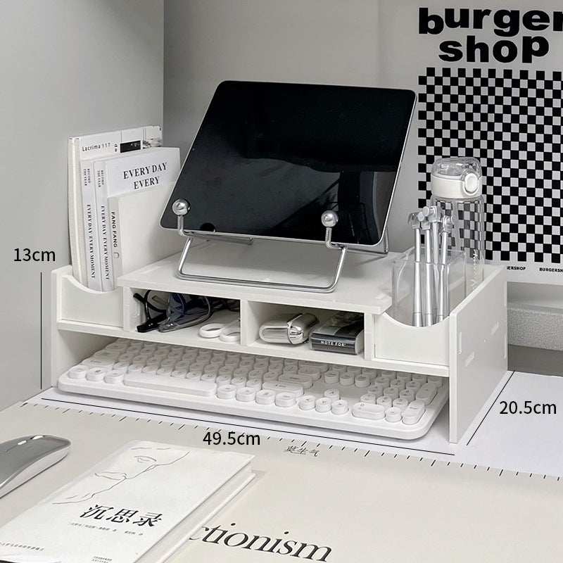 Desktop Monitor Computer Elevated Double-Layer Display Stand Office Desk Elevated Multi-Functional Storage Rack