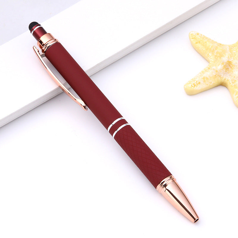 Creative Press Pen Metal Ballpoint Pen Aluminum Rod Spray Glue Ballpoint Pen Hotel Pen Advertising Pen Printable Logo
