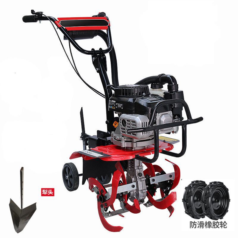 Wuyang Electric Start Micro Tillage Machine Small Gasoline Household Four-Stroke Soil Loosening Paddy Field Weeding Trenching Machine Tillage Rotary Tillage