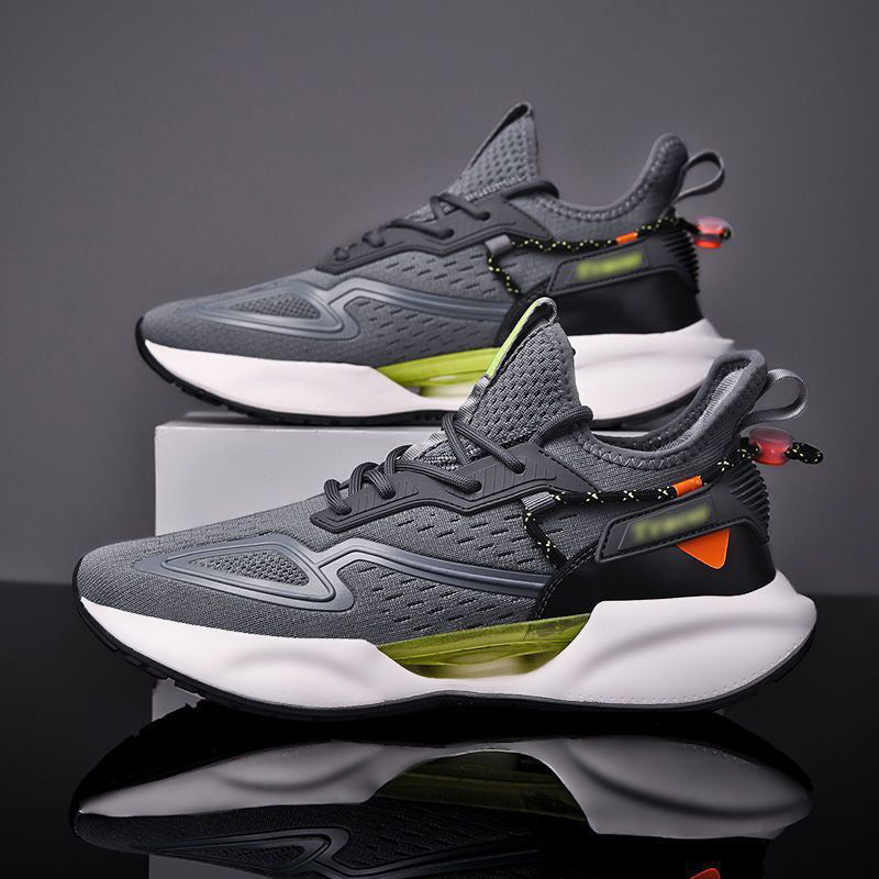 Spring and Autumn New Ultra-Light Running Shoes Sports Shoes Breathable Shock-Absorbing Soft-Soled Student Lightweight Running Shoes for Men