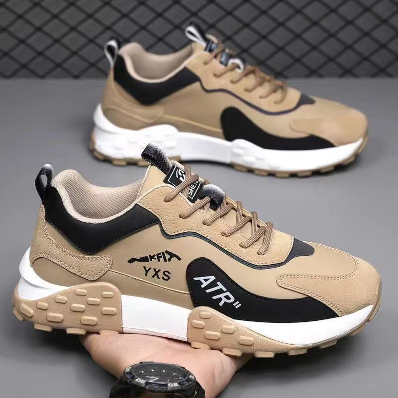 Spring and Autumn New Ultra-Light Running Shoes Sports Shoes Breathable Shock-Absorbing Soft-Soled Student Lightweight Running Shoes for Men