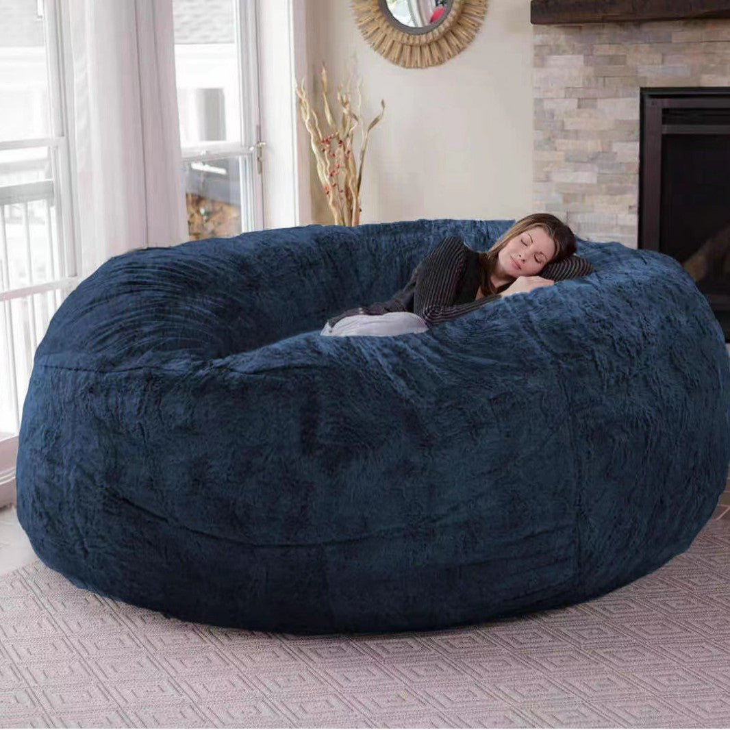 Amazon Lazy Sofa Sponge Bed Bean Bag Double Three-Person Bedroom Plush Bean Rice Fabric Recliner Jacket