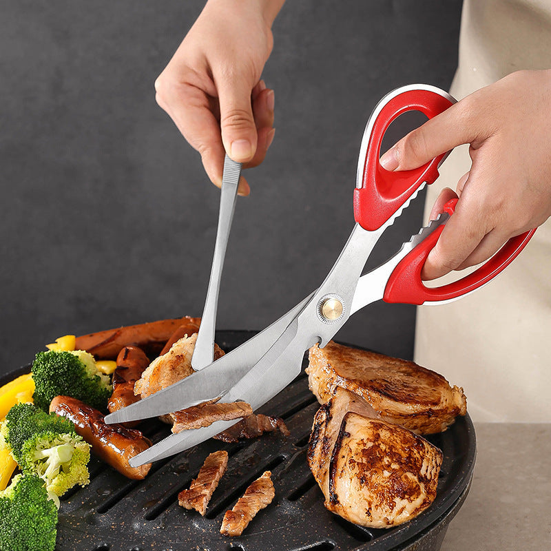 Barbecue Scissors Curved Blade Kitchen Scissors Korean Stainless Steel Barbecue Scissors Kitchen Scissors Kitchen Barbecue Scissors Set