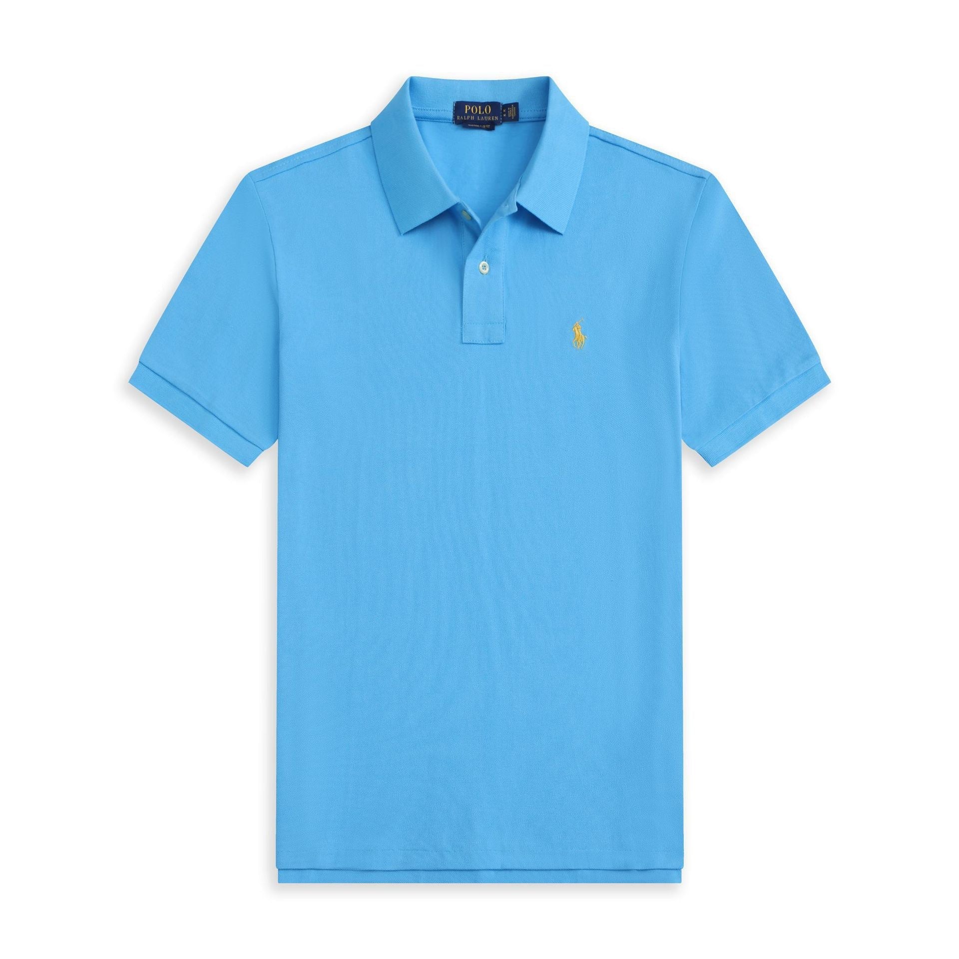Summer Export Rlpolo Shirt Men's Short-Sleeved T-Shirt Lapel Pony Logo Embroider Casual Wear Simple and Casual