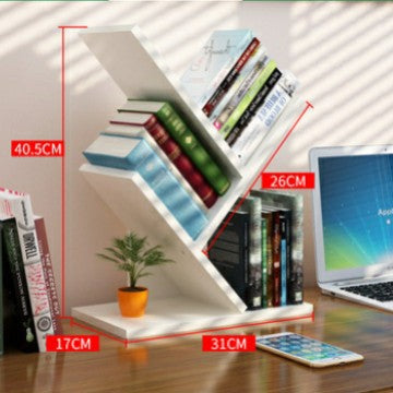 Tree-shaped Bookshelf Wall Desktop Bookshelf ins Nordic Office Simple Bedroom Room Trunk Bookshelf Small