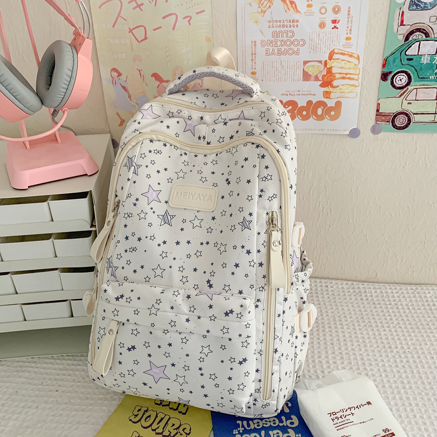 Middle and High School College Students' Large-Capacity Schoolbags for Men and Women, High-Looking Backpacks, Casual Commuting Lightweight Backpacks