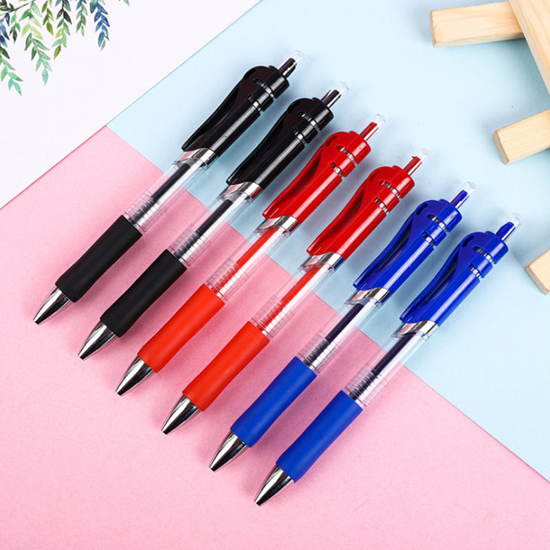 K35 Press Gel Pen Ballpoint Pen Signature Pen Boxed Stationery Student Wholesale Exam Bullet 0.5mm Quick Drying