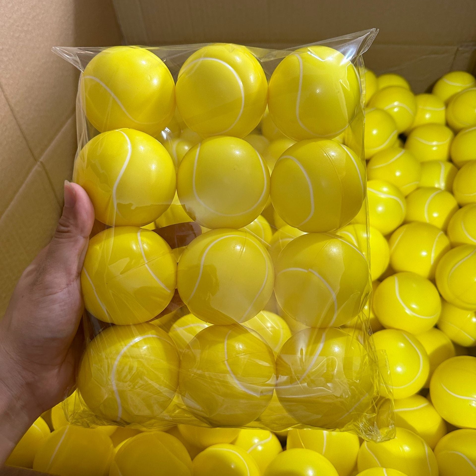 Cross-Border Concave and Convex 6.3 Solid Pu Sponge Pressure Basket Net Baseball Vent Full Printed Pu Ball Rehabilitation Exercise Ball