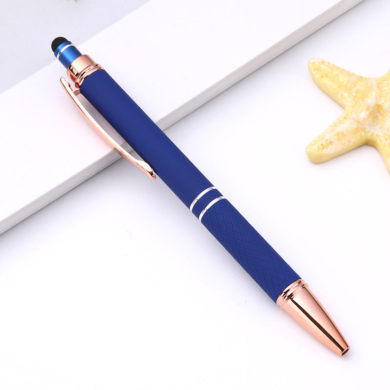 Creative Press Pen Metal Ballpoint Pen Aluminum Rod Spray Glue Ballpoint Pen Hotel Pen Advertising Pen Printable Logo