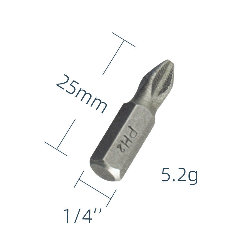 Yunbei non-slip batch head electric wind batch nozzle electric screwdriver head magnetic batch head PH2 blue leather cross batch head