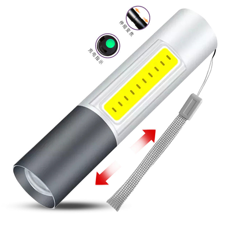 led flashlight rechargeable multi-purpose long-range portable super bright household mini portable side light
