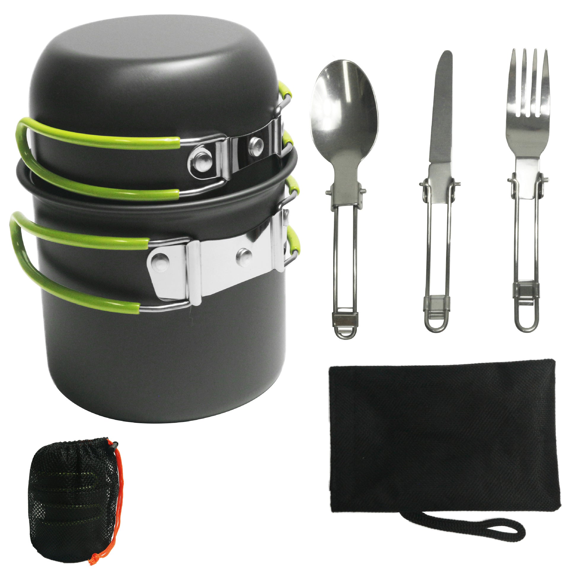 Outdoor Products Amazon Best-Selling Outdoor Pot Set for 1-2 People Portable Camping Cookware with Tableware Ds-101