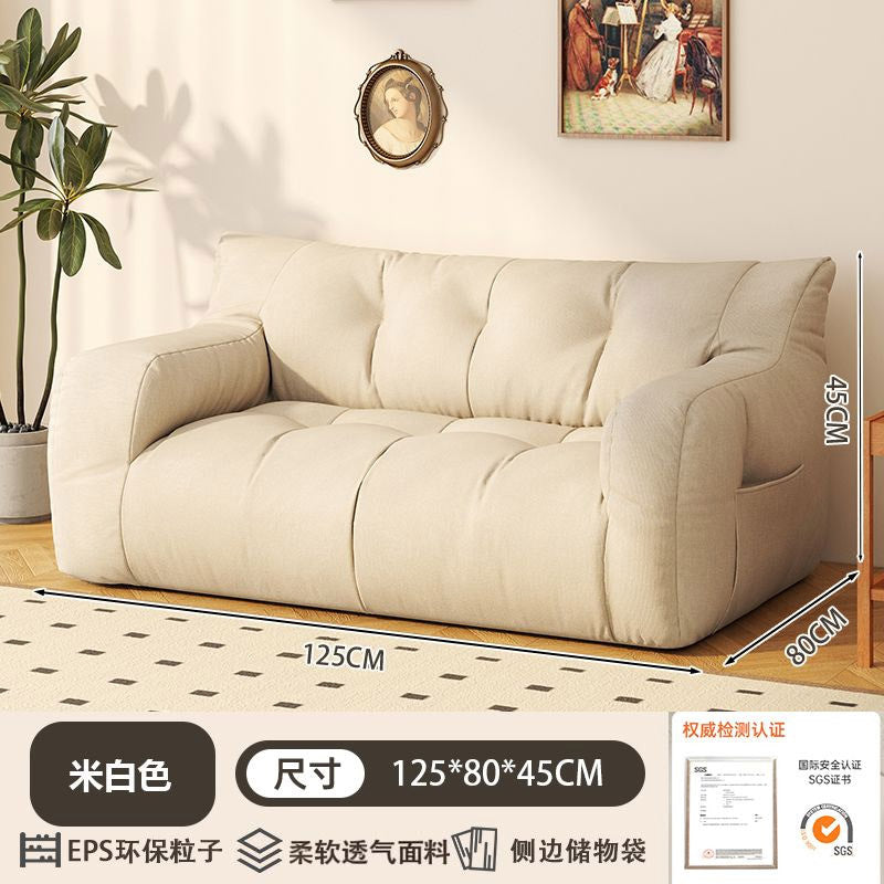 Small Apartment Fabric Sofa for Home Use, Reclining and Sleeping, Suitable for Bedroom Rental, Double Tatami Seating Area, Lazy Sofa