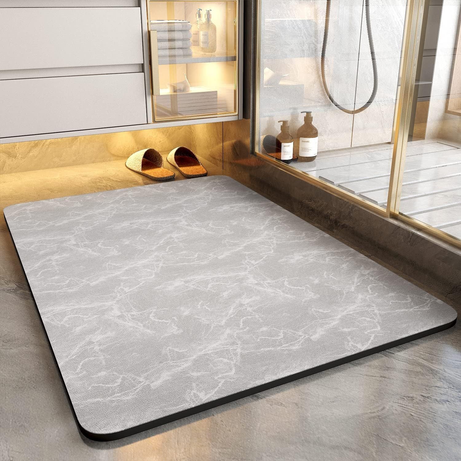 Diatom Mud Floor Mat Bathroom Toilet Door Absorbent Mat Non-Slip Household Toilet Foot Mat Carpet Home Sludge Resistance