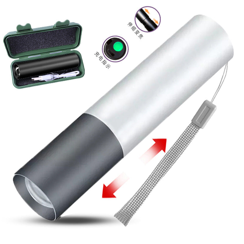 led flashlight rechargeable multi-purpose long-range portable super bright household mini portable side light