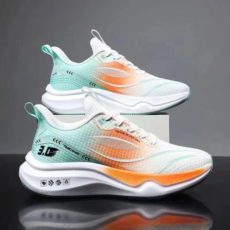 Spring and Autumn New Ultra-Light Running Shoes Sports Shoes Breathable Shock-Absorbing Soft-Soled Student Lightweight Running Shoes for Men