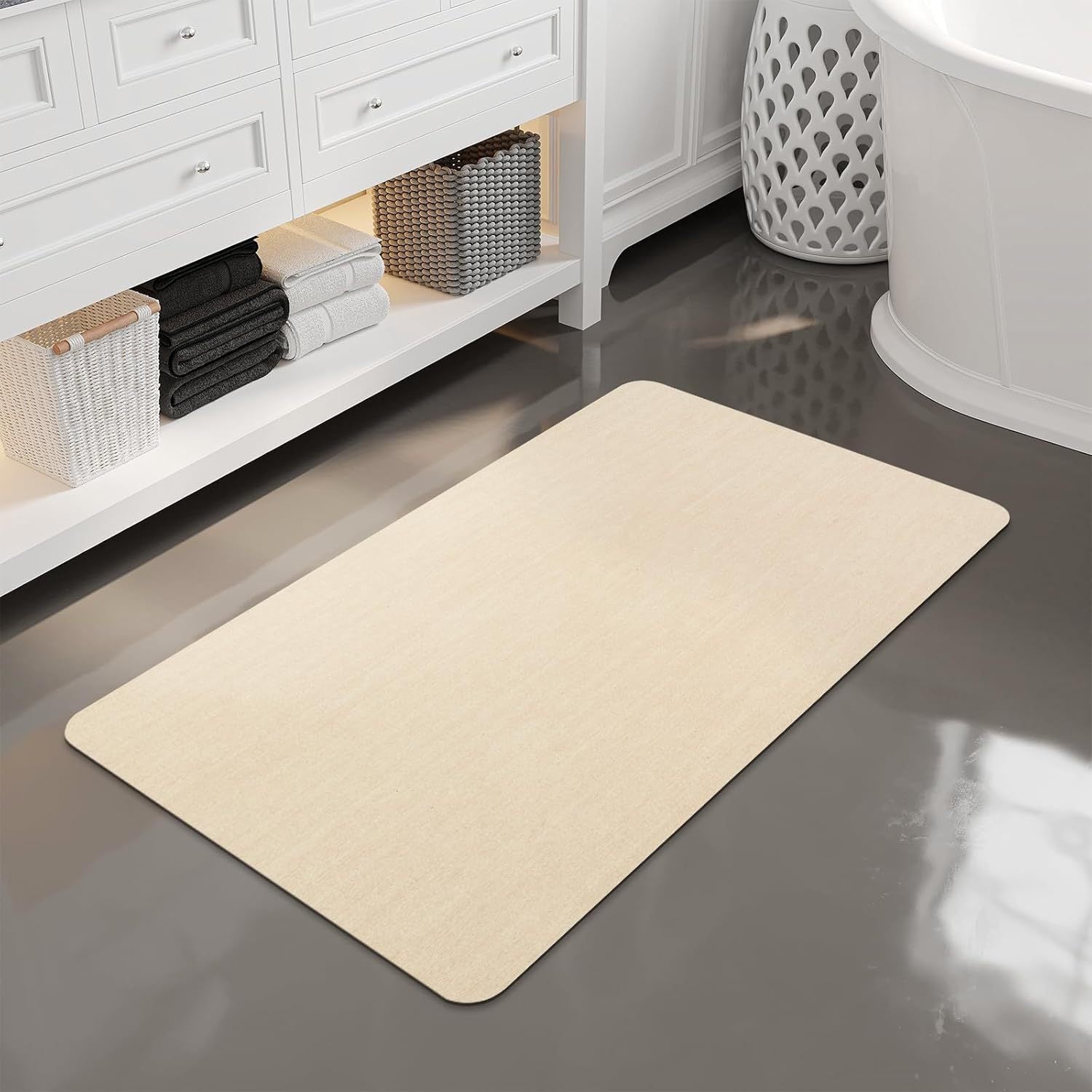 Diatom Mud Floor Mat Bathroom Toilet Door Absorbent Mat Non-Slip Household Toilet Foot Mat Carpet Home Sludge Resistance