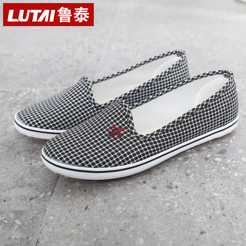 Lutai Women's Shoes Soft Sole Not Tired Feet Casual Shoes Mom Shoes Work Shoes Flat Shoes Slip-on Lazy Shoes Women's Shoes