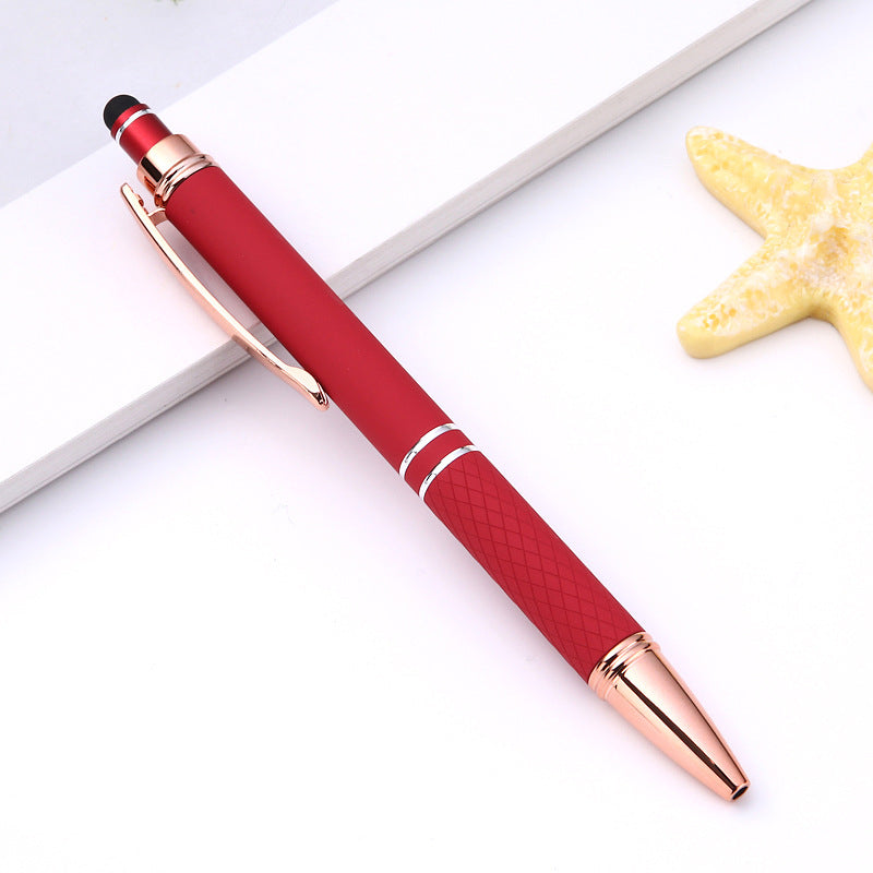 Creative Press Pen Metal Ballpoint Pen Aluminum Rod Spray Glue Ballpoint Pen Hotel Pen Advertising Pen Printable Logo