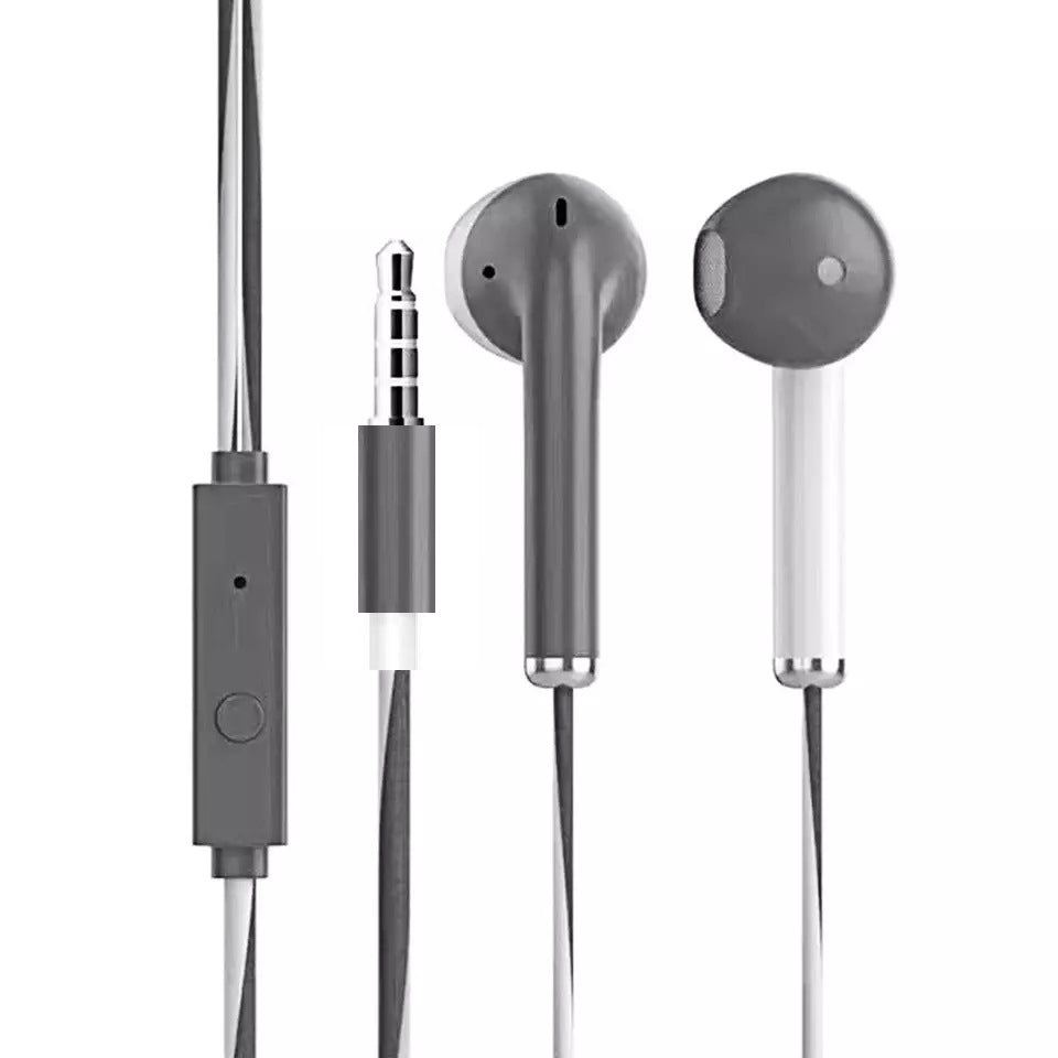 Heads phone U24 two-color headphones Macaron color contrast headphones K-song wire control headphones with microphone earplugs