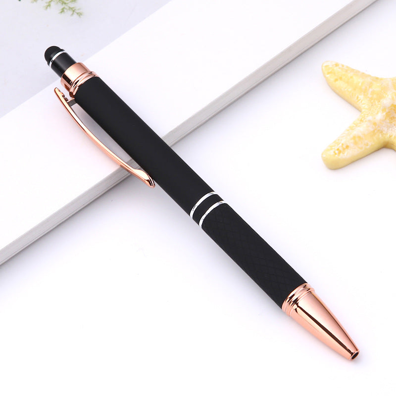Creative Press Pen Metal Ballpoint Pen Aluminum Rod Spray Glue Ballpoint Pen Hotel Pen Advertising Pen Printable Logo
