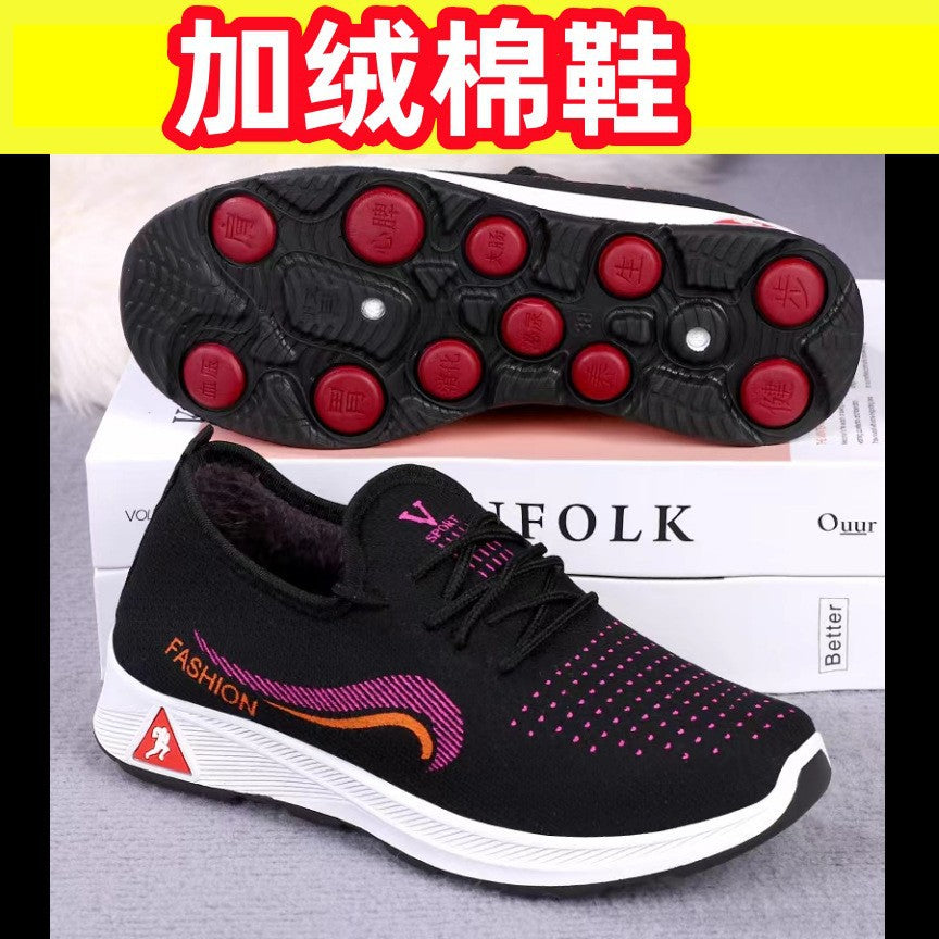 Private Fitness Walking Shoes, Old Beijing Cloth Shoes, Men's Shoes, Spring Style, Breathable and Comfortable, Soft-Soled Anti-Slip Gift Shoes for Middle-Aged and Elderly People