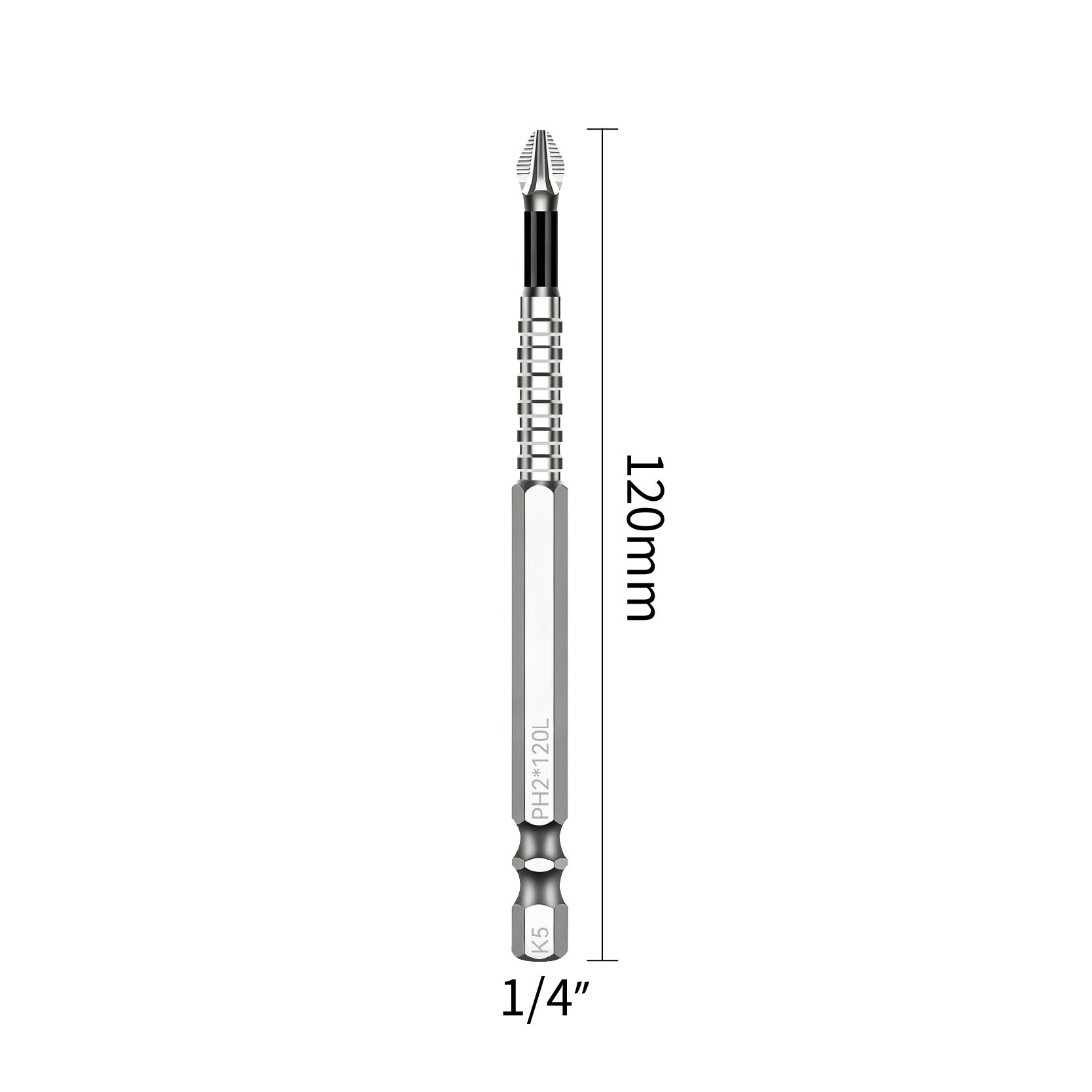Yunbei non-slip batch head electric wind batch nozzle electric screwdriver head magnetic batch head PH2 blue leather cross batch head