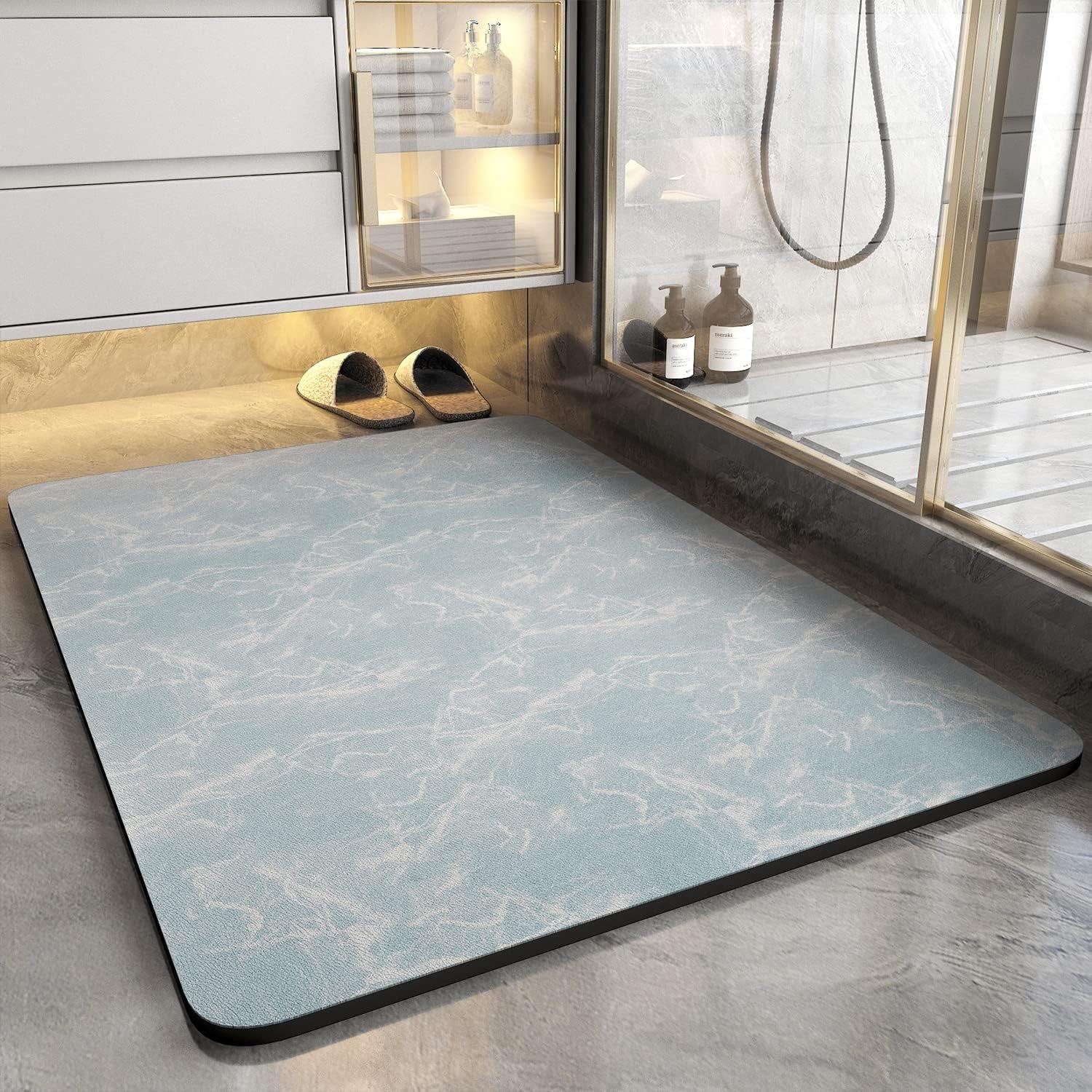 Diatom Mud Floor Mat Bathroom Toilet Door Absorbent Mat Non-Slip Household Toilet Foot Mat Carpet Home Sludge Resistance