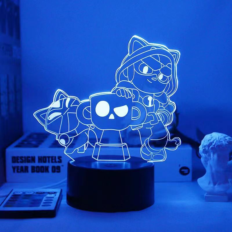 King of Gods Blok Edgar Figure Gift Bedroom Game E-Sports Atmosphere 3D Night Light