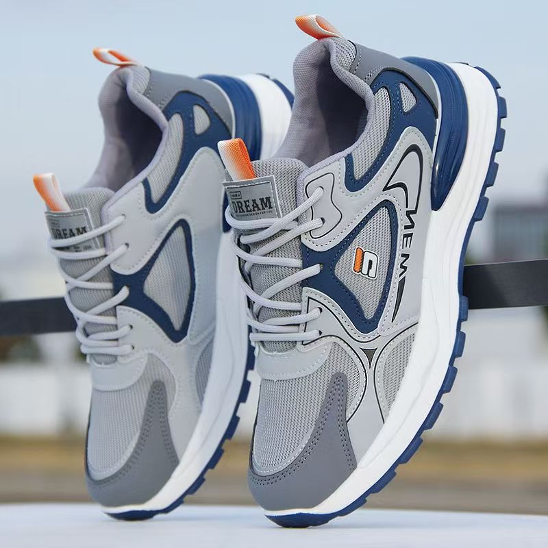Men's Shoes 2025 New Breathable Mesh sneaker Soft Sole Running Shoes Fashion Casual Shoes Thick Sole Torre Shoes