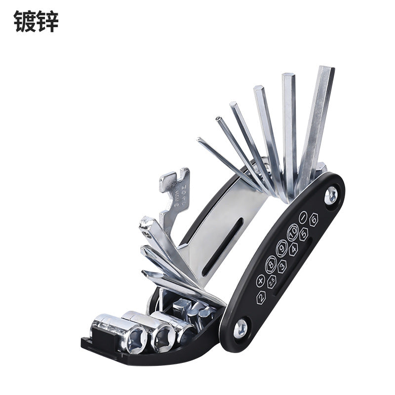 16 in one bicycle combination repair tool wrench socket mountain bike equipment accessories