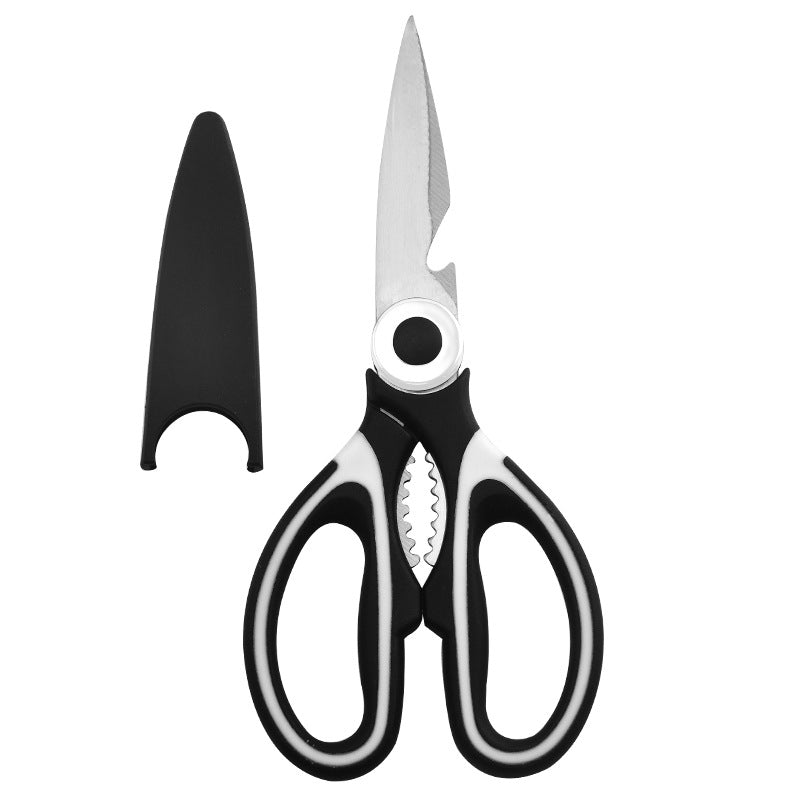 Thickened kitchen scissors wholesale strong chicken bone scissors household stainless steel panda scissors big scissors multi-functional food scissors