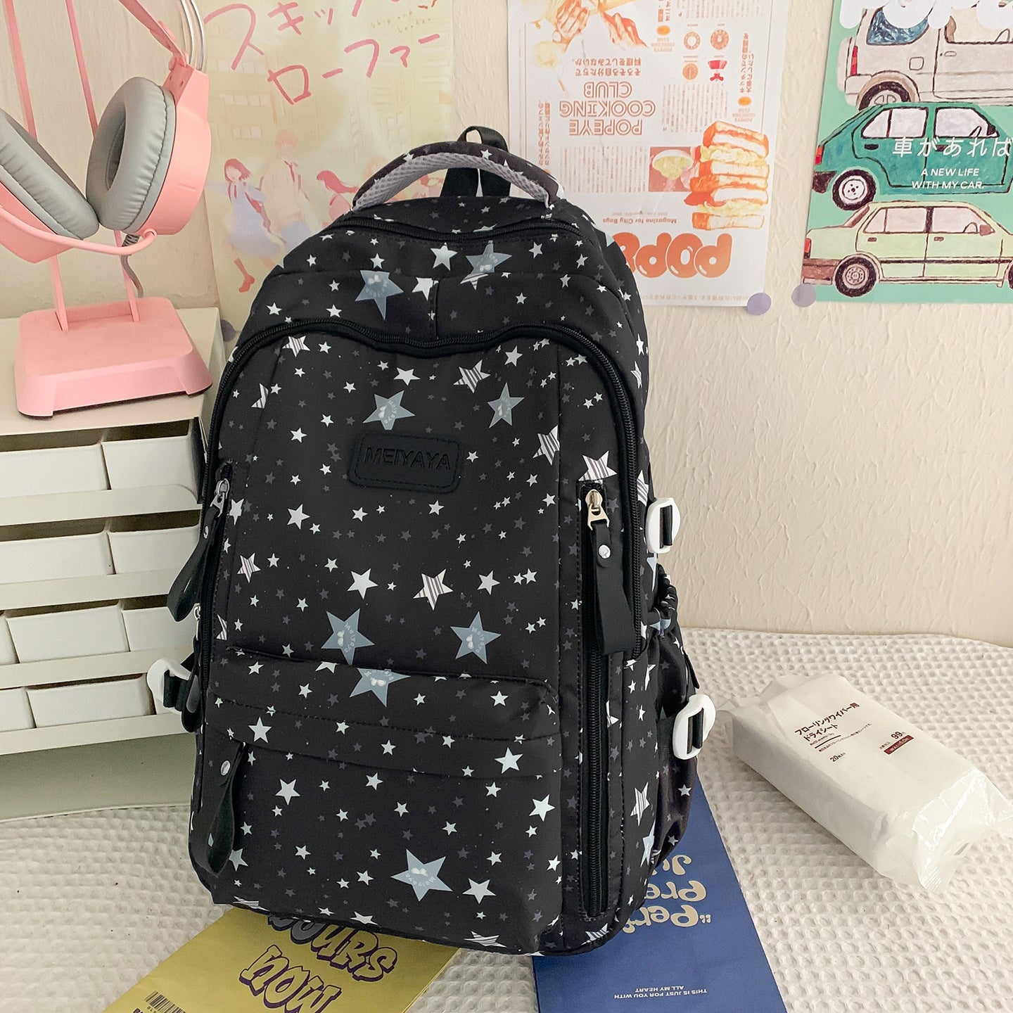 Middle and High School College Students' Large-Capacity Schoolbags for Men and Women, High-Looking Backpacks, Casual Commuting Lightweight Backpacks