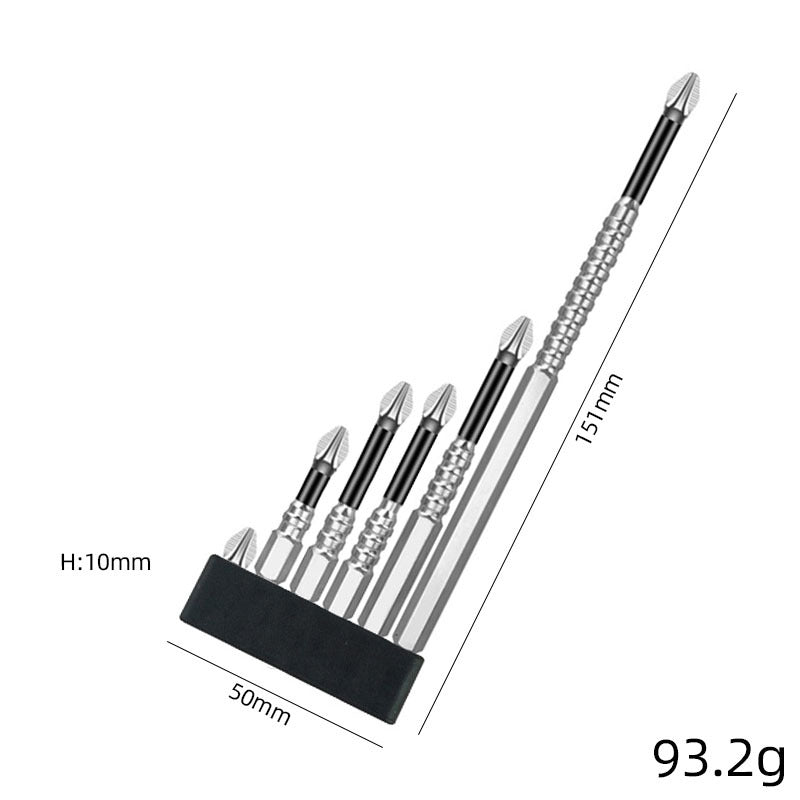 Yunbei non-slip batch head electric wind batch nozzle electric screwdriver head magnetic batch head PH2 blue leather cross batch head