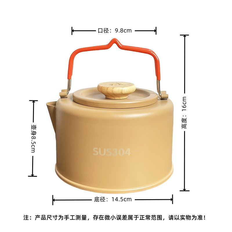 Outdoor 304 Stainless Steel Folding Cookware Set Camping Picnic Frying and Cooking All-In-One Outdoor Pot Portable Hiking Supplies