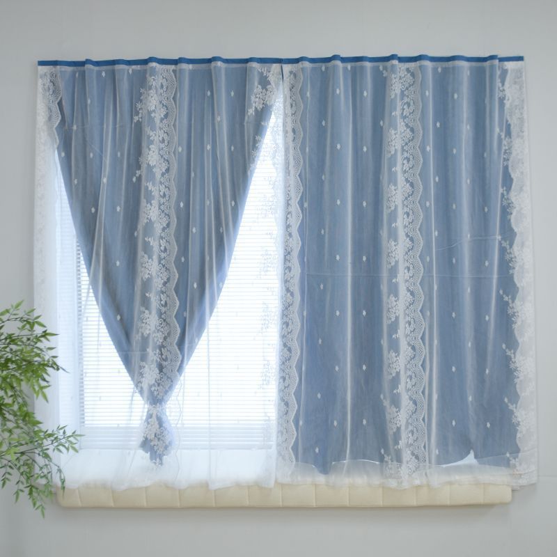 Blackout Curtains for Rental House Bedroom Bay Window, No-Drill Installation with Magic Tape Adhesive for Small Windows