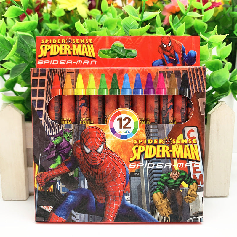 Primary school stationery crayon 12 color set cartoon kindergarten gift painting oil painting stick children small prize gift