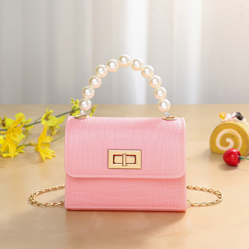foreign trade crocodile pattern Pearl portable jelly bag shoulder Women's bag messenger bag bags mobile phone casual bag