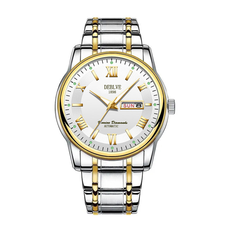 Swiss automatic movement watch men's watch waterproof luminous calendar Korean simple watch quartz watch non-mechanical