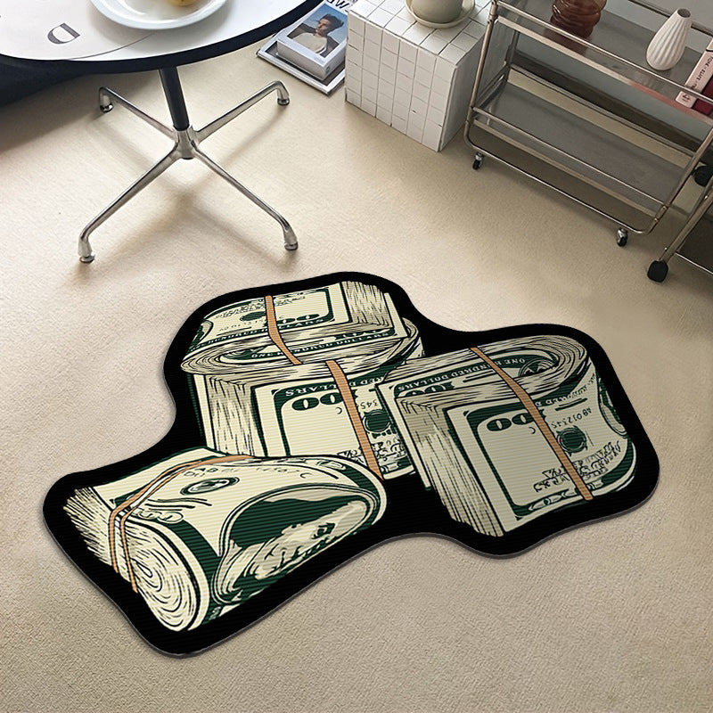 Dollar Banknote Cross-border Door Mat Factory Wholesale Amazon Entrance Floor Mat Decorative Door Wear Mat