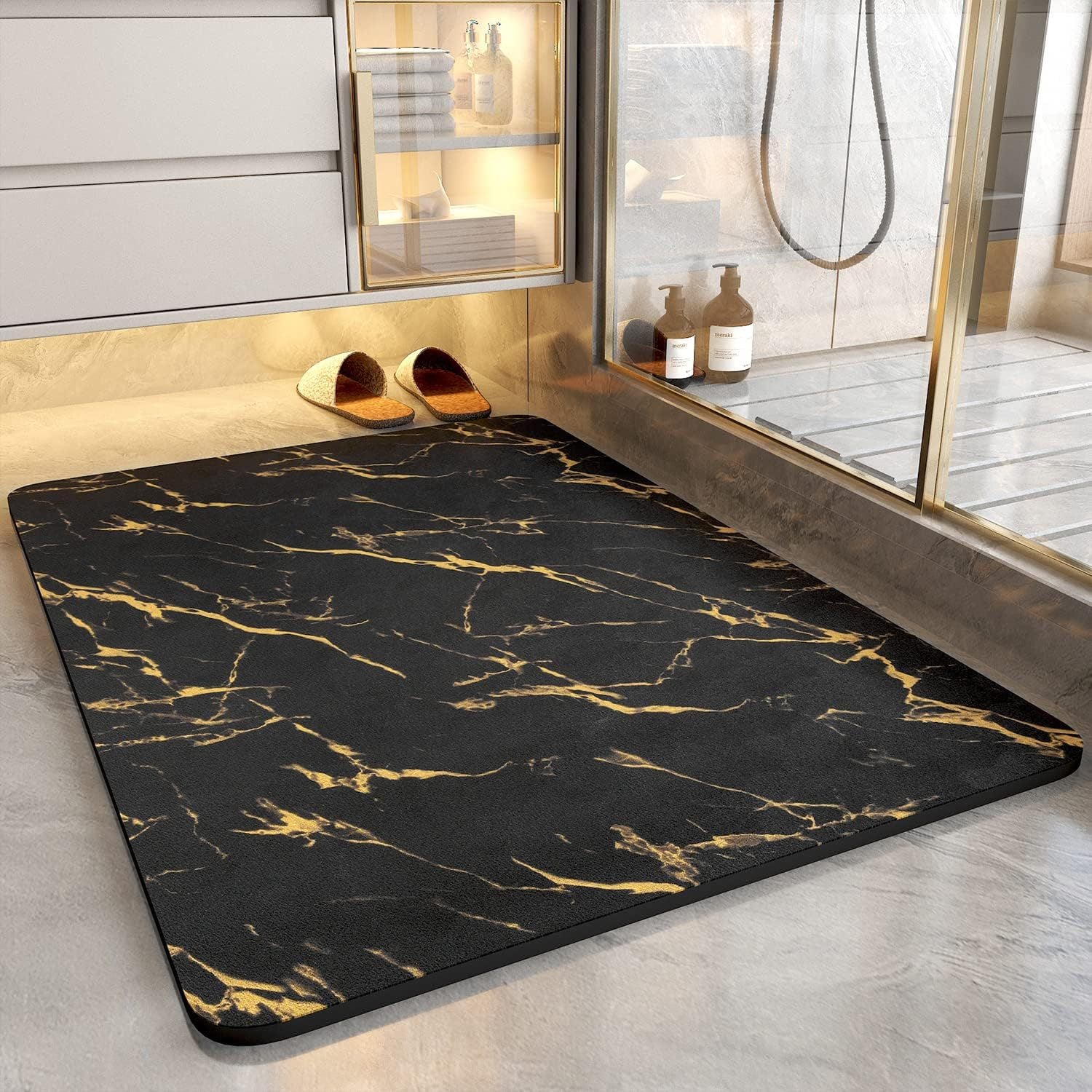 Diatom Mud Floor Mat Bathroom Toilet Door Absorbent Mat Non-Slip Household Toilet Foot Mat Carpet Home Sludge Resistance