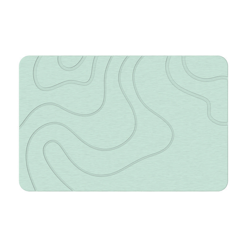 Simple Line Diatom Mud Absorbent Floor Mat Household Bathroom Non-slip Quick-drying Foot Mat Easy-care Door Mat in stock
