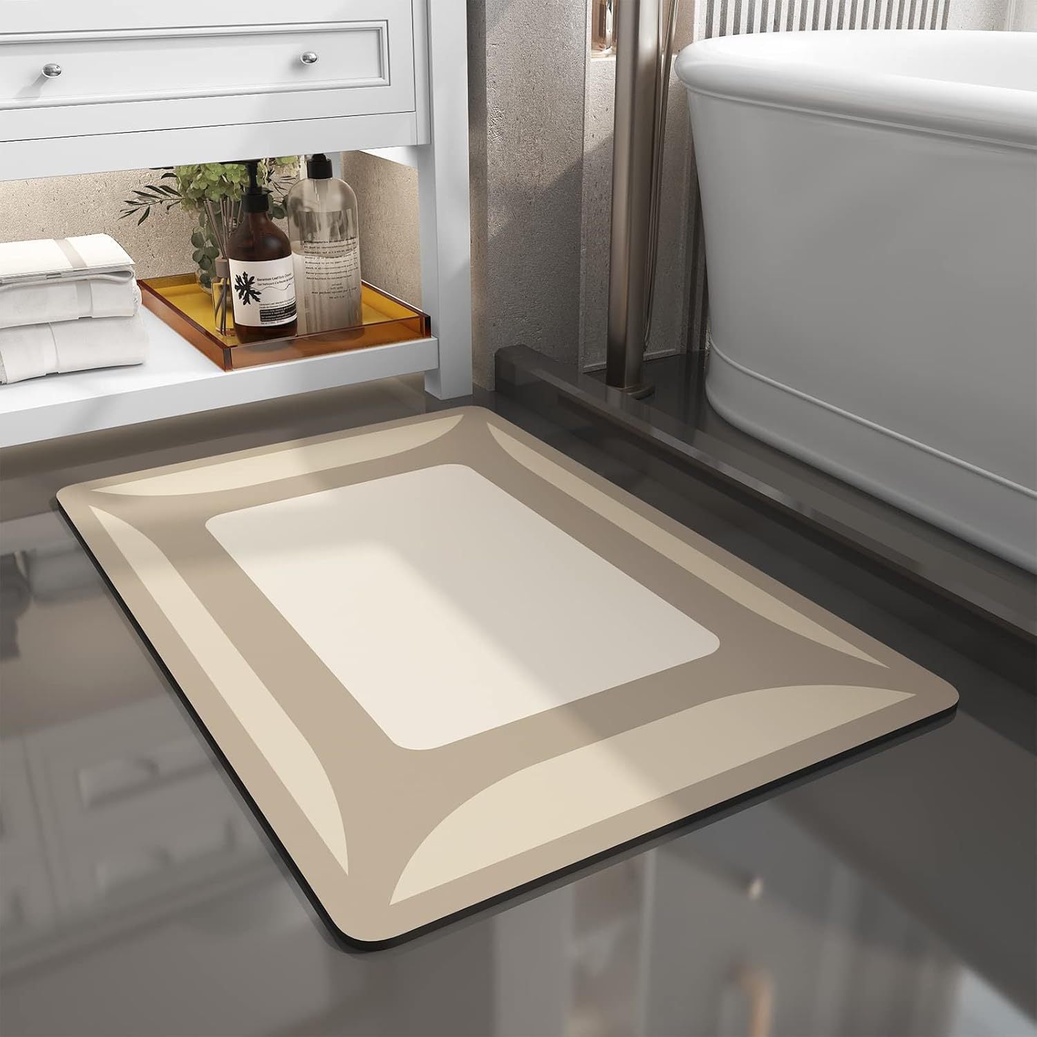 Diatom Mud Floor Mat Bathroom Toilet Door Absorbent Mat Non-Slip Household Toilet Foot Mat Carpet Home Sludge Resistance