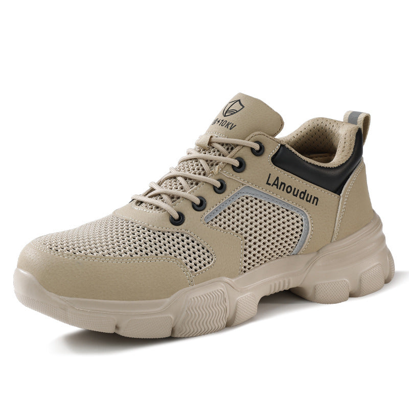 Blue Seagull Shield Labor Protection Shoes Summer Breathable Anti-Smash and Anti-Puncture Electrician Shoes Men's Insulated 10Kv Safety Work Shoes